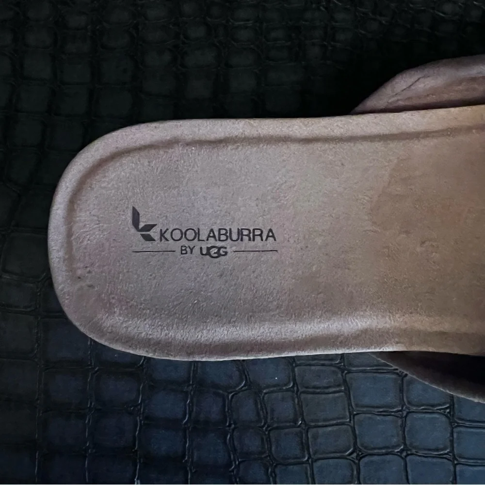 Koolaburra By UGG Womens Size 9 Color Beige/ White Platform Slide San-dals